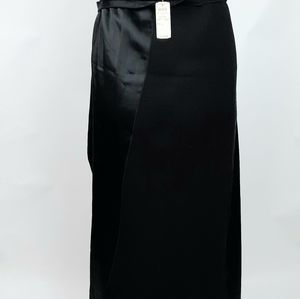 Black Wool wrap skirt